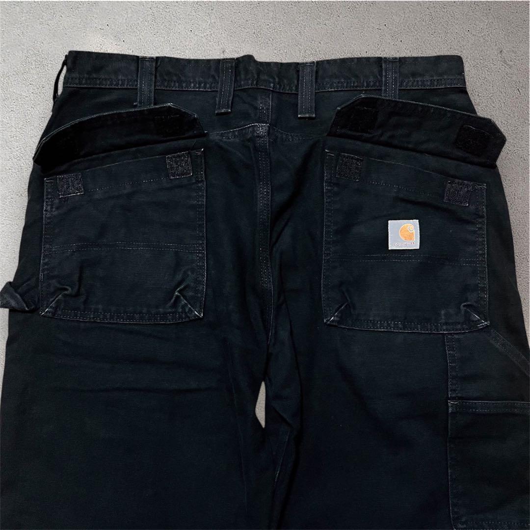 希少00s Carharttダブルニーダックカーゴパンツ Black 36×30