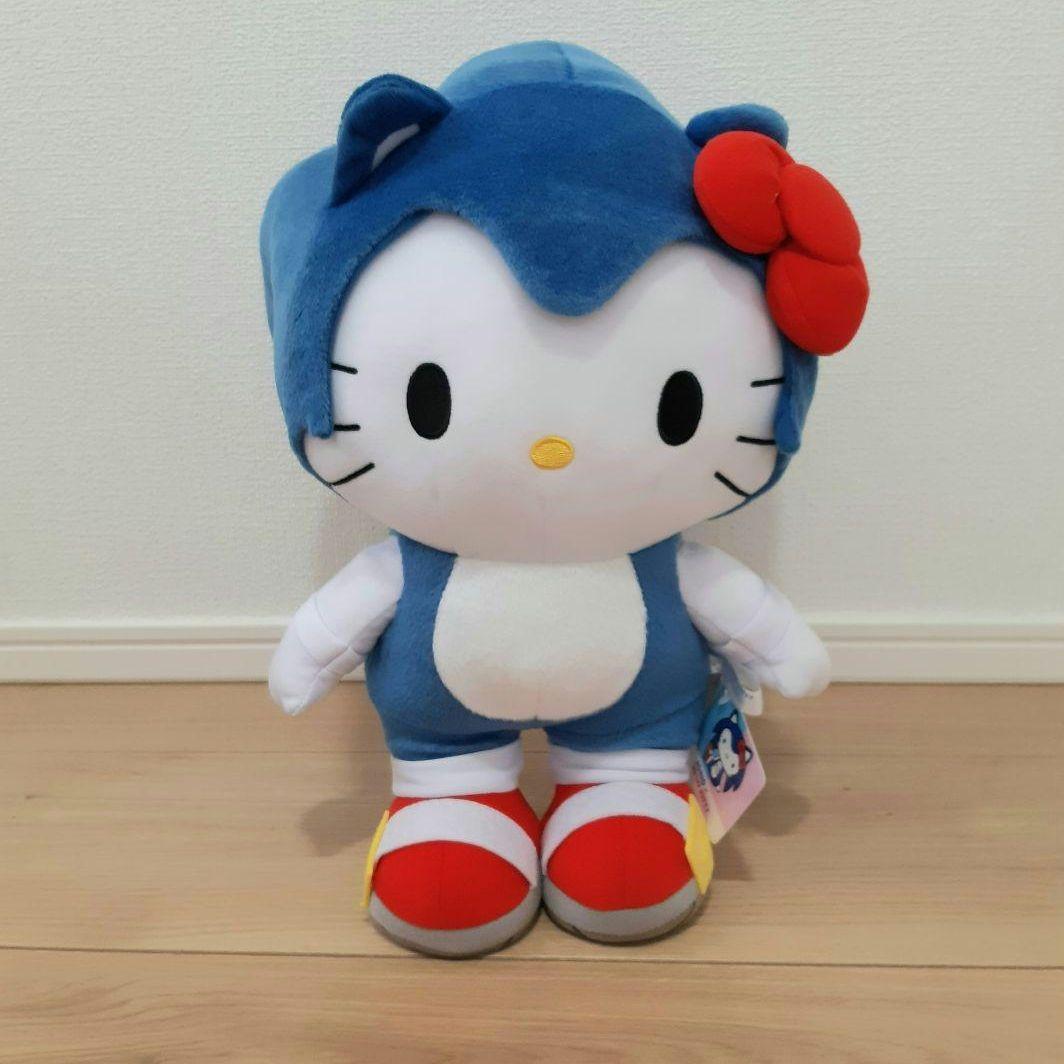 Sonic×HELLO KITTYコラボ特大ぬいぐるみ《非売品》ソニック×キティ