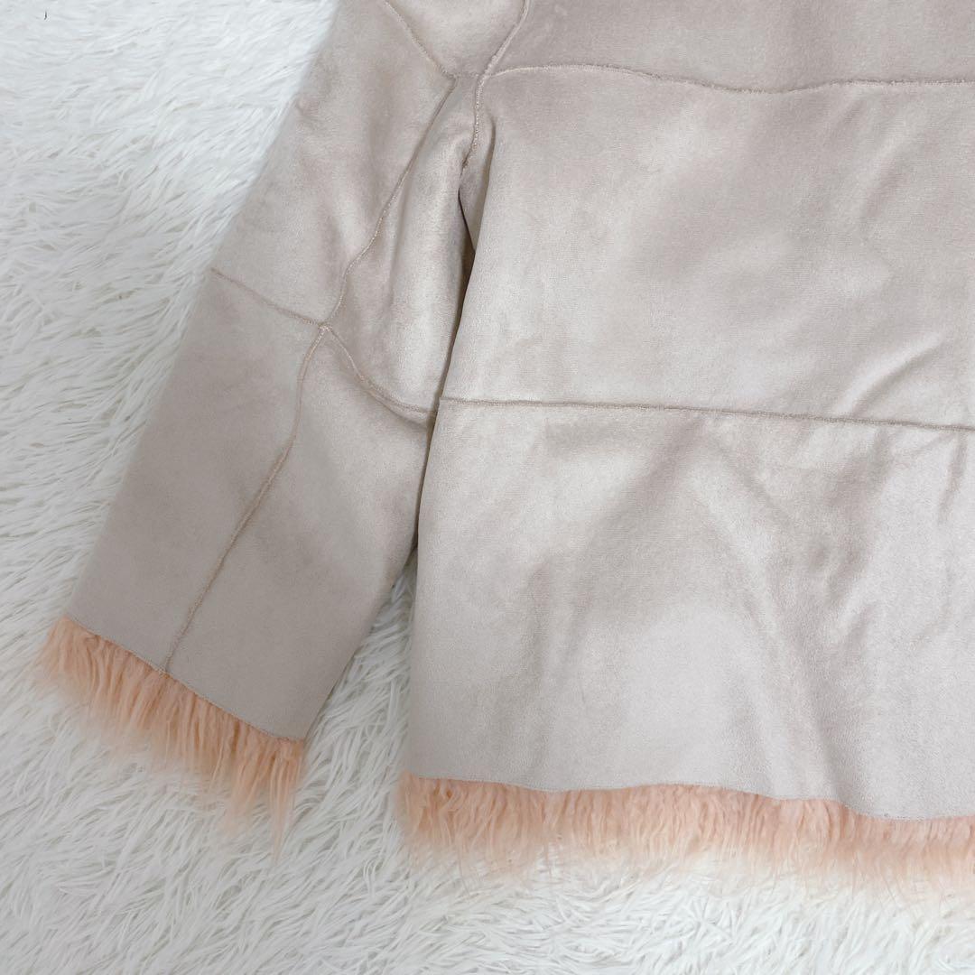 美品 グレースコンチネンタル ハーフコート ファージャケット リバーシブル