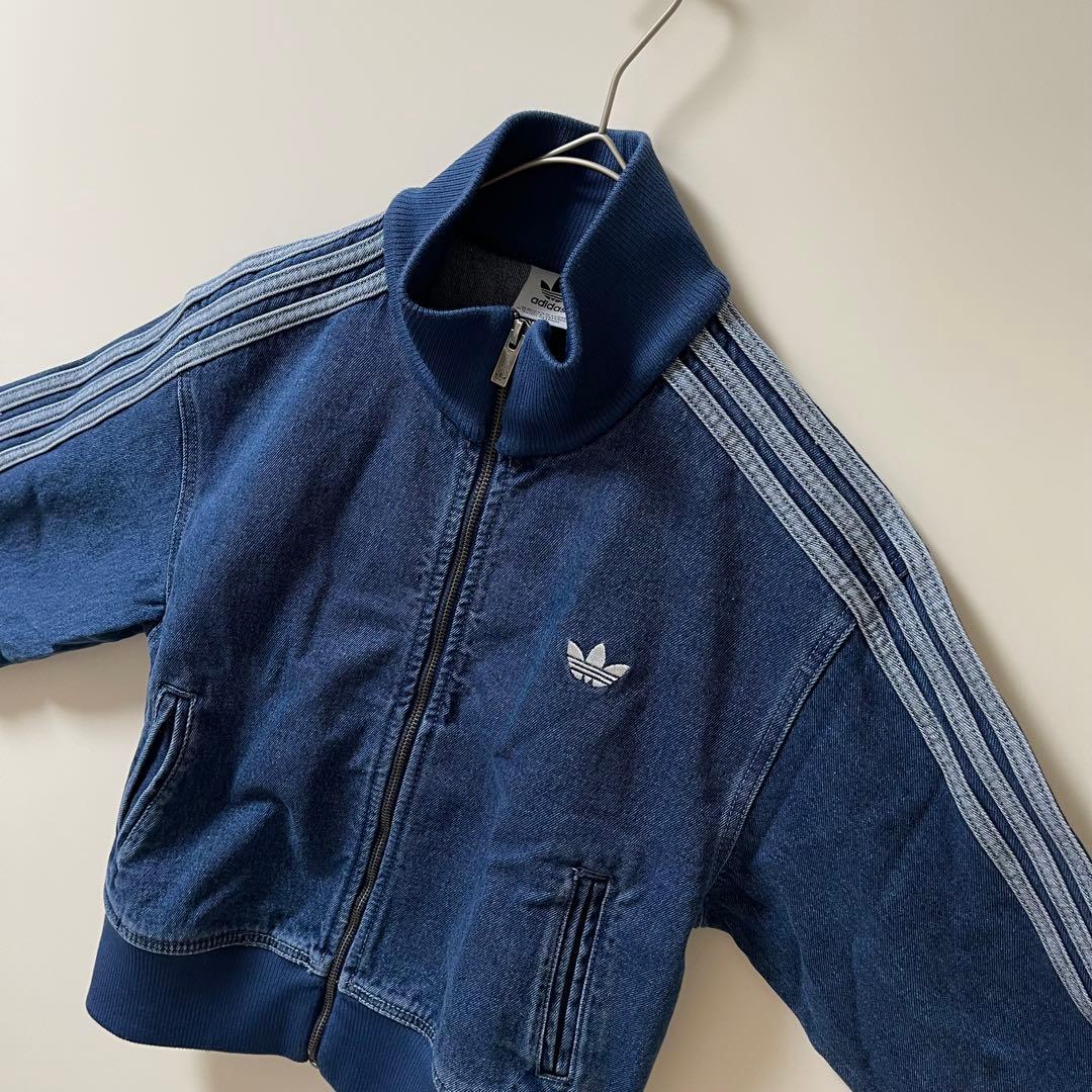 新品L女性】アディダスアディカラーデニムジャケットファイヤーバードトラック