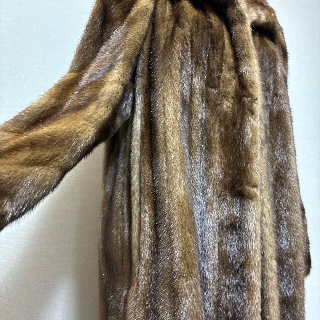 DORAEMBA ミンク　ナチュラルダークブラウンファー ミディアムコート