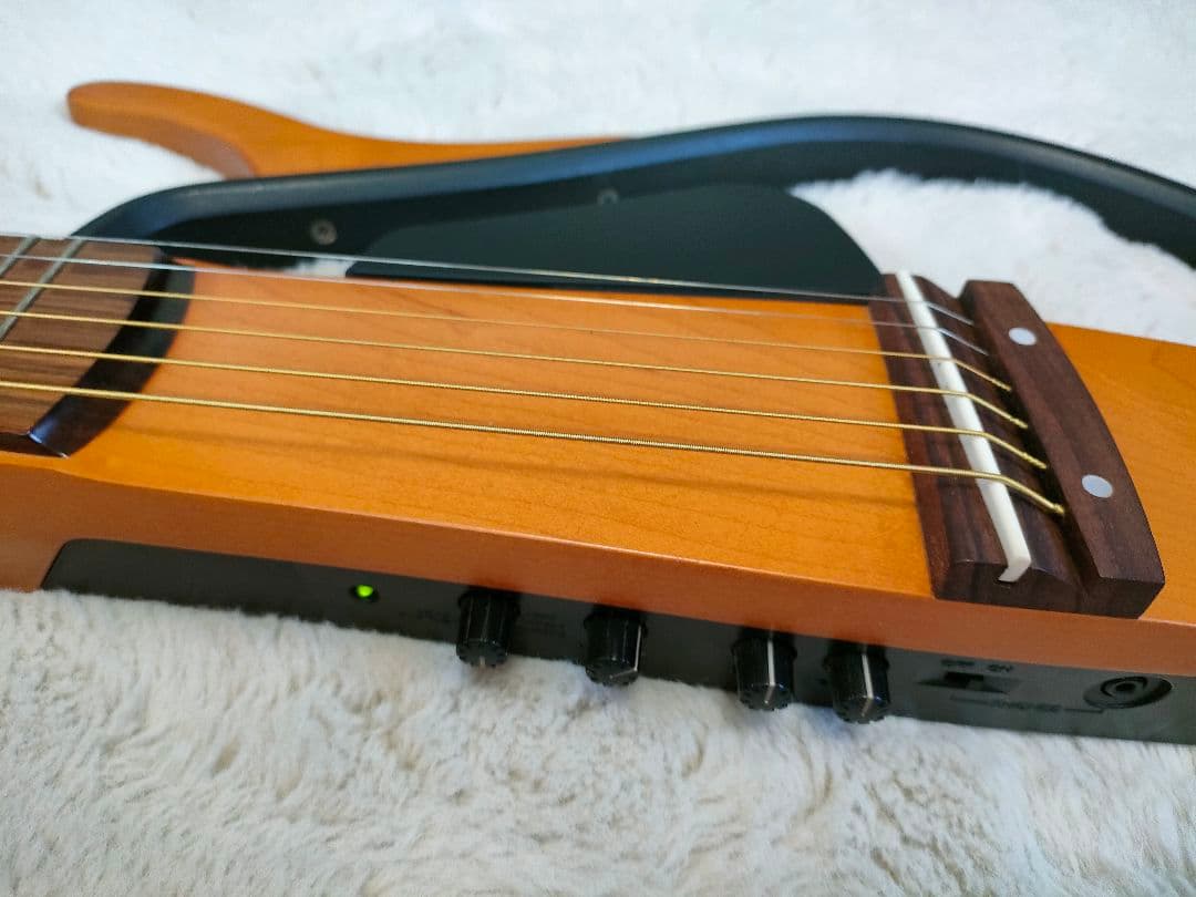 美品サイレントギターYAMAHA SLG110Sケース アダプタ プリアンプ付