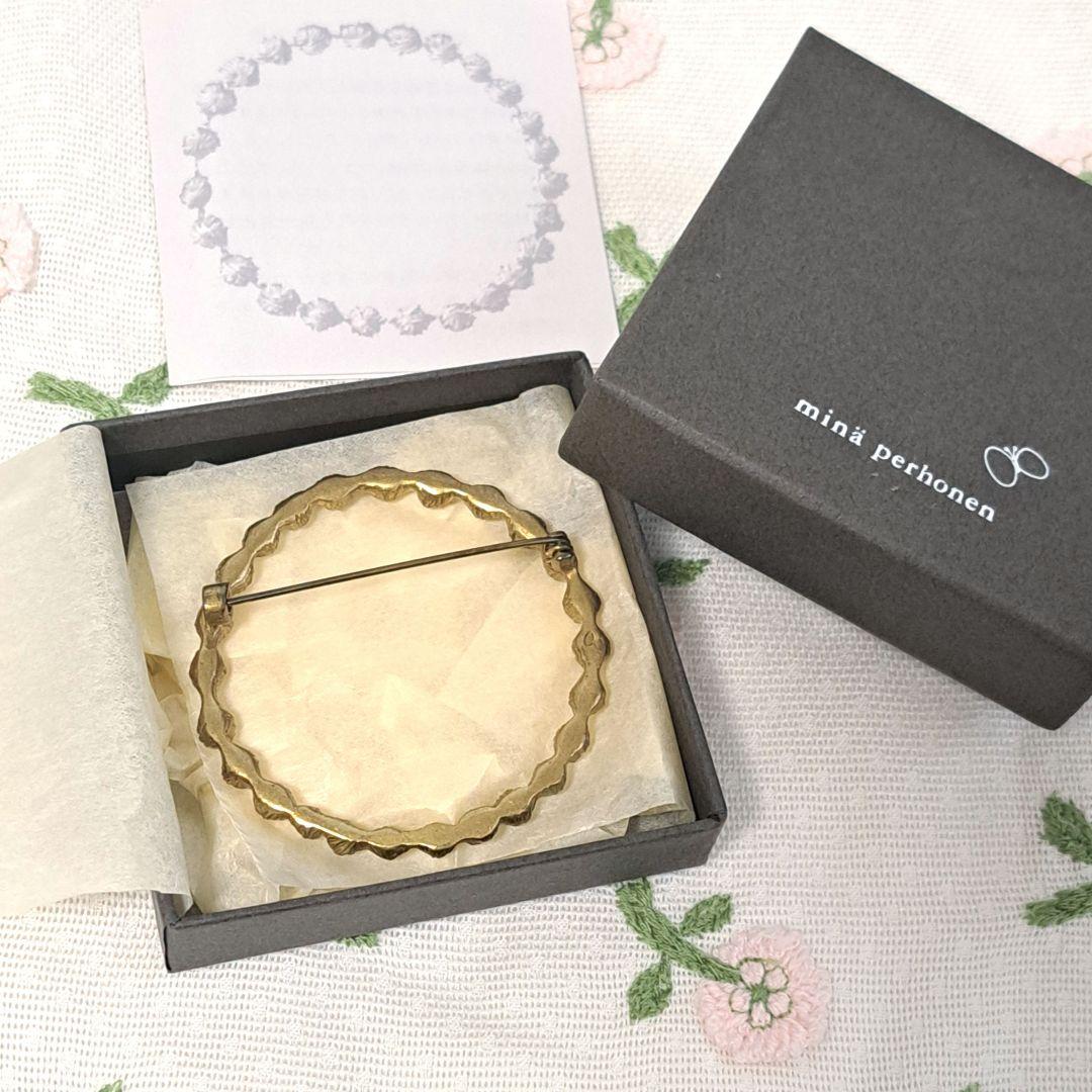 ミナペルホネン tambourine ブローチ アンティークゴールド