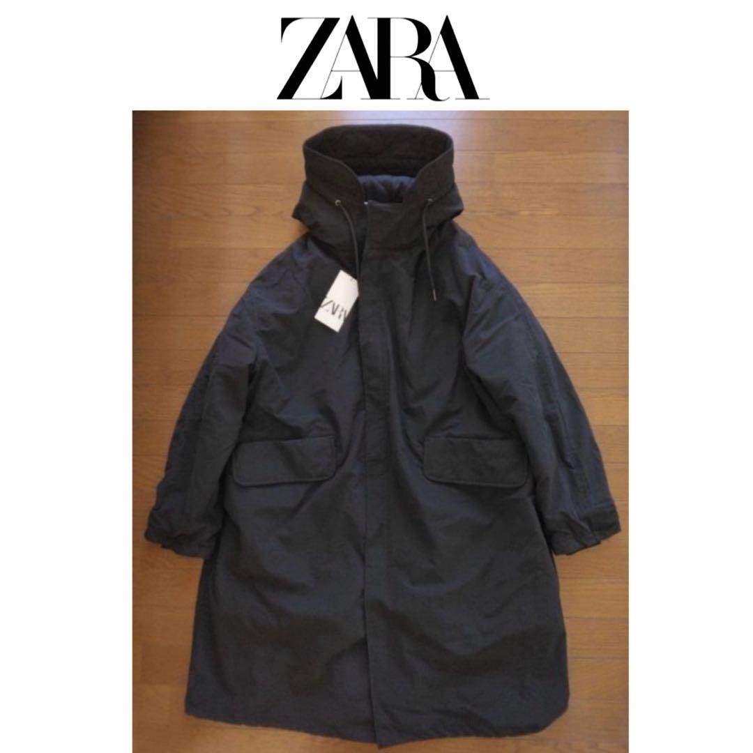 極美品　ZARA モッズコート　ブラック　フィッシュテール　オーバースローサイズ
