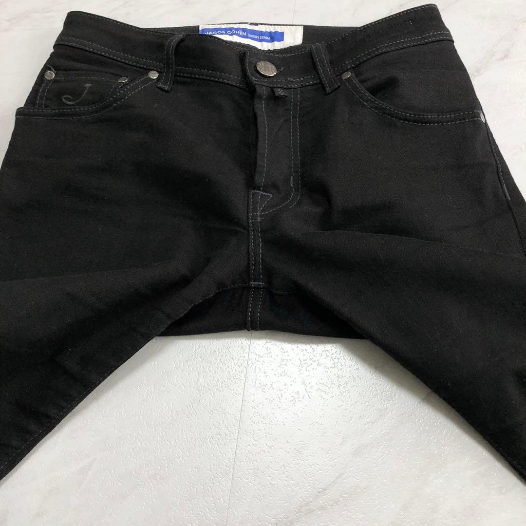 【美品 近年モデル】ヤコブコーエン デニム NICK ブラック ハラコ 29