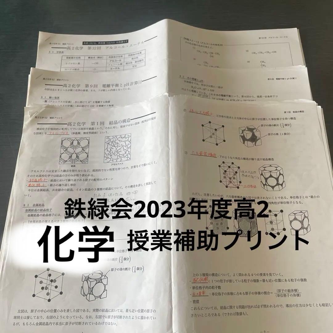 鉄緑会2023年度高2化学授業補助プリント