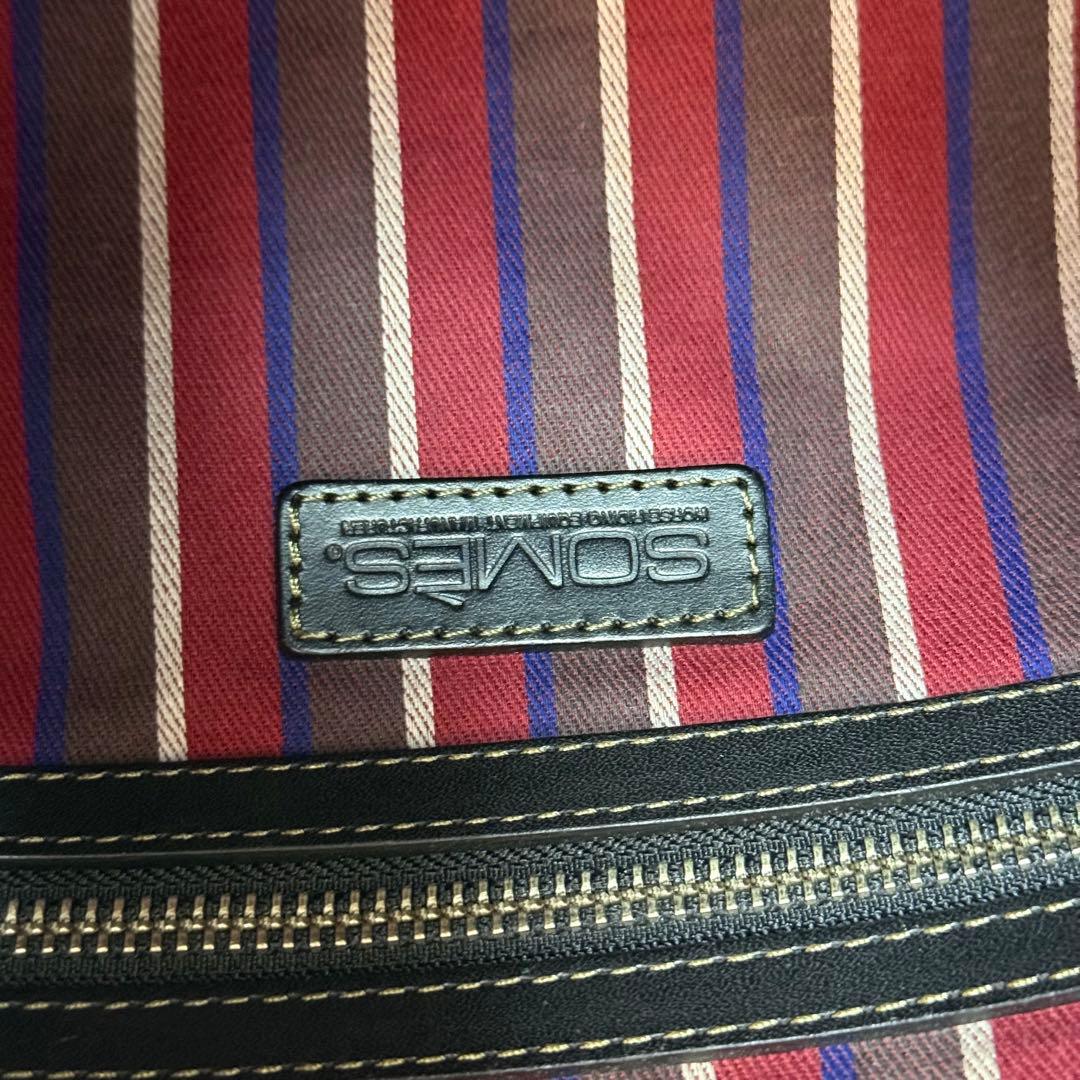 【美品】ソメスサドル ショルダーバッグ メッセンジャーバッグ レザー ブラック