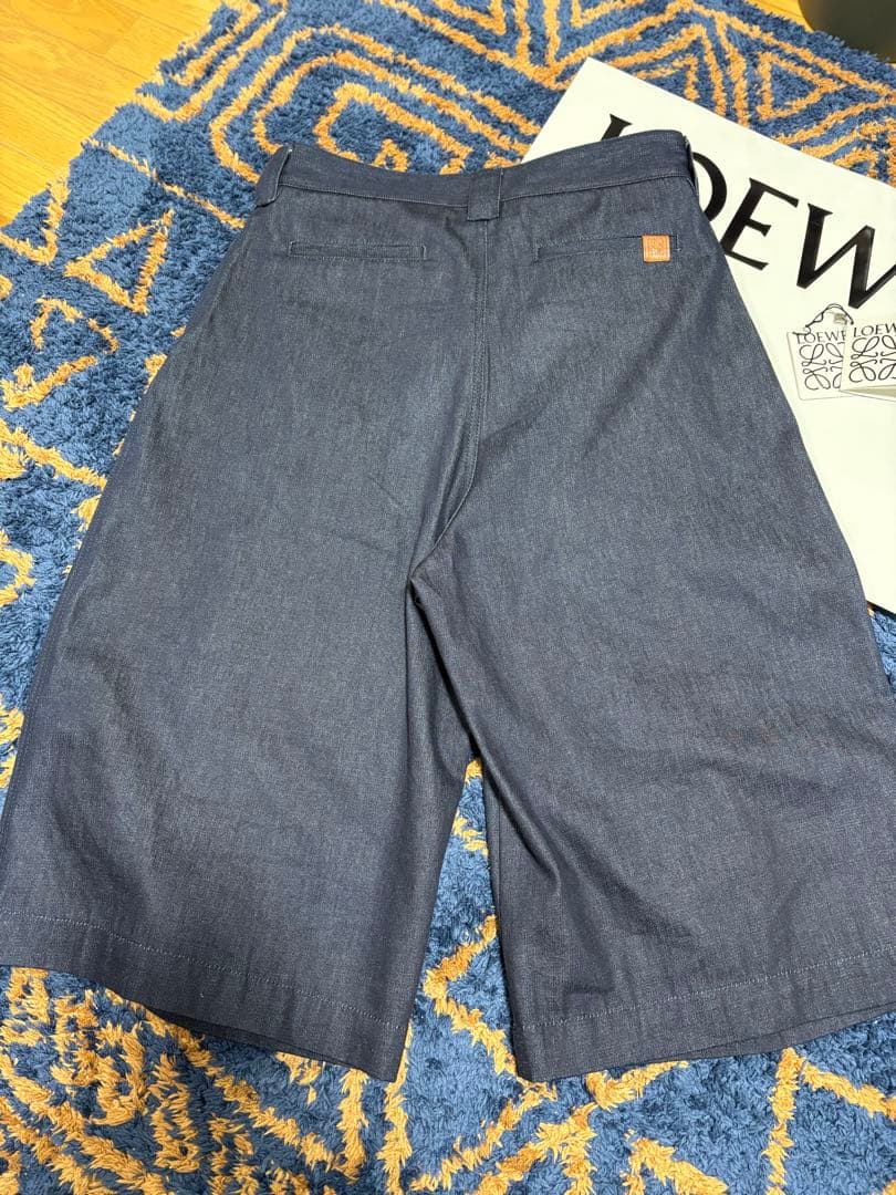 LOEWE プリーツショーツデニム