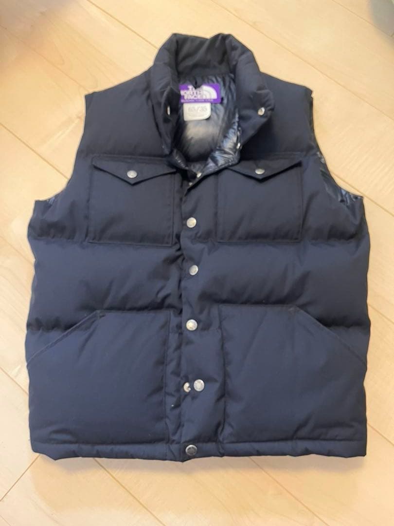 ノースフェイス　パープルレーベル　ダウンベスト　ネイビー