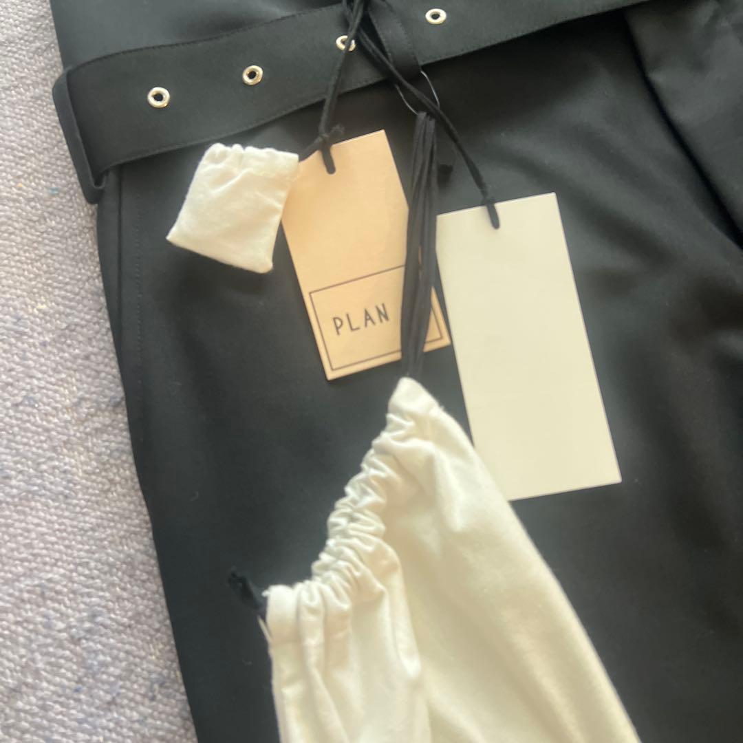 新品未使用　超美品！　PLAN C ベルト付きワイドパンツ40サイズ@a28