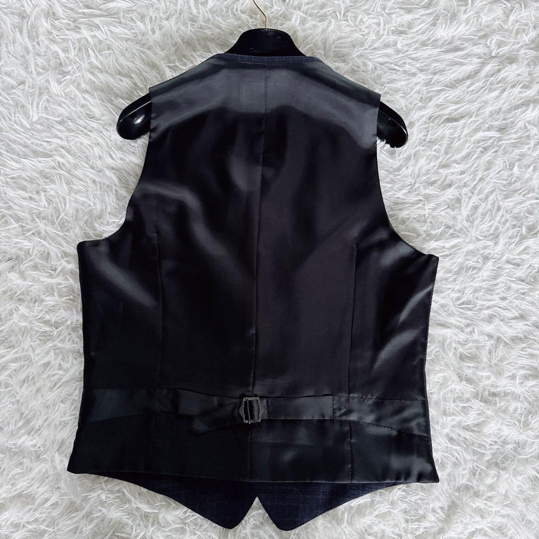 【SIMPLICITE PLUS】スーツ 3ピース ネイビー チェック 48