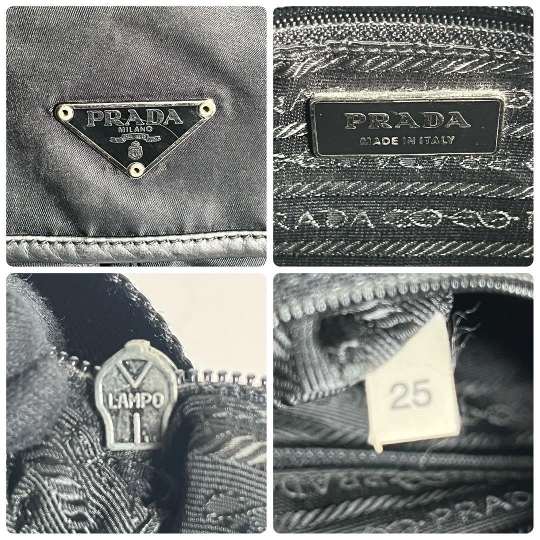 【美品】プラダ メッセンジャーバッグ クロスボディ テスートナイロン × レザー