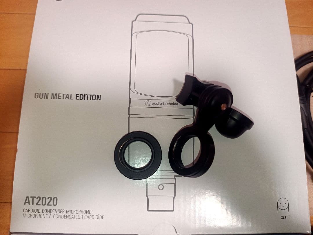 audio-technica　AT2020 コンデンサーマイク　ケーブル付