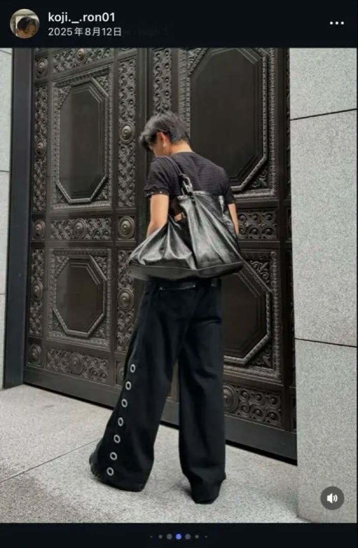 パンツ jent louis Eyelet Baggy Denim pants