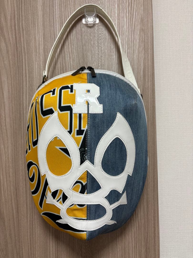 ラッセルノ RUSSELUNO シューズケース イエロー×デニム ルチャマスク