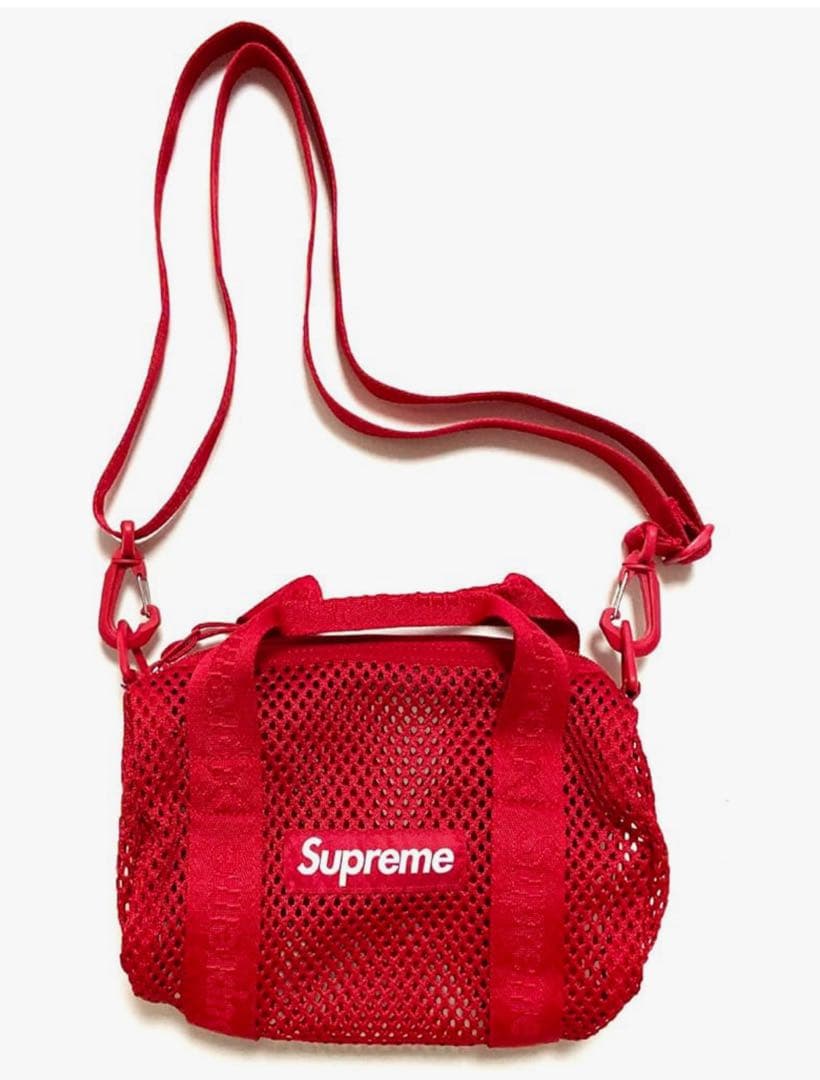 【大人気　赤　】Supreme Mesh Mini Duffle Bag