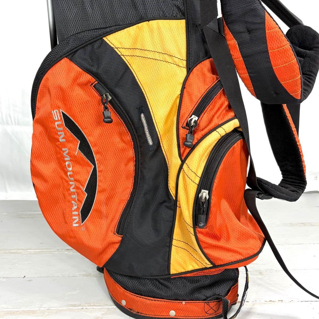 軽量　SUN MOUNTAIN キャディバッグ オレンジ サンマウンテン ゴルフ