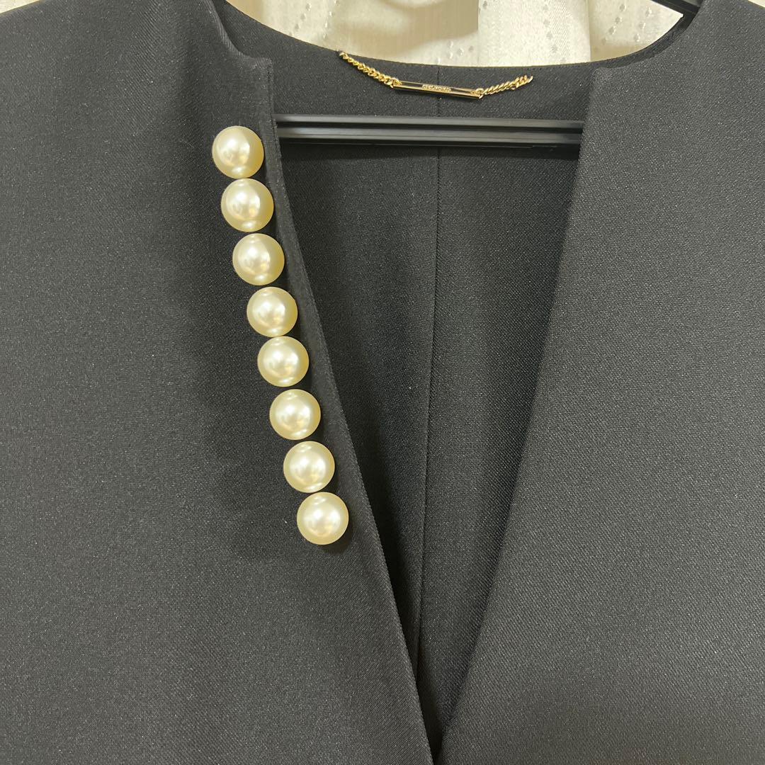 お値下げしました！新品未使用　CELFORD パールベスト　ジレ　ブラック