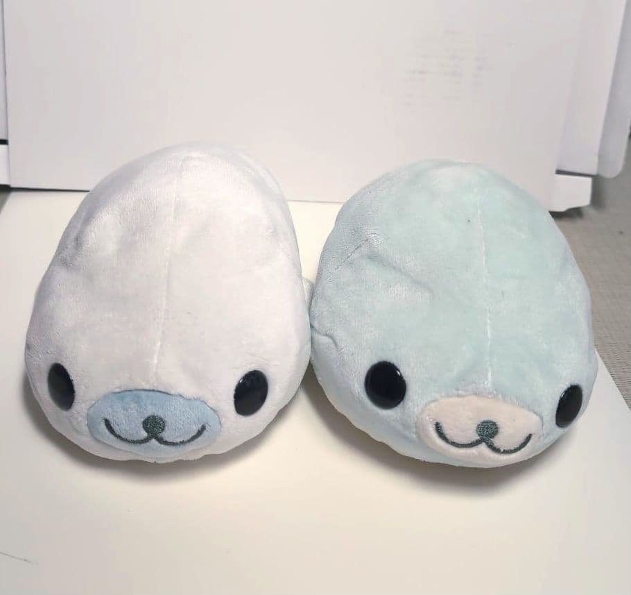 まめゴマ　2種セット　白＆水色