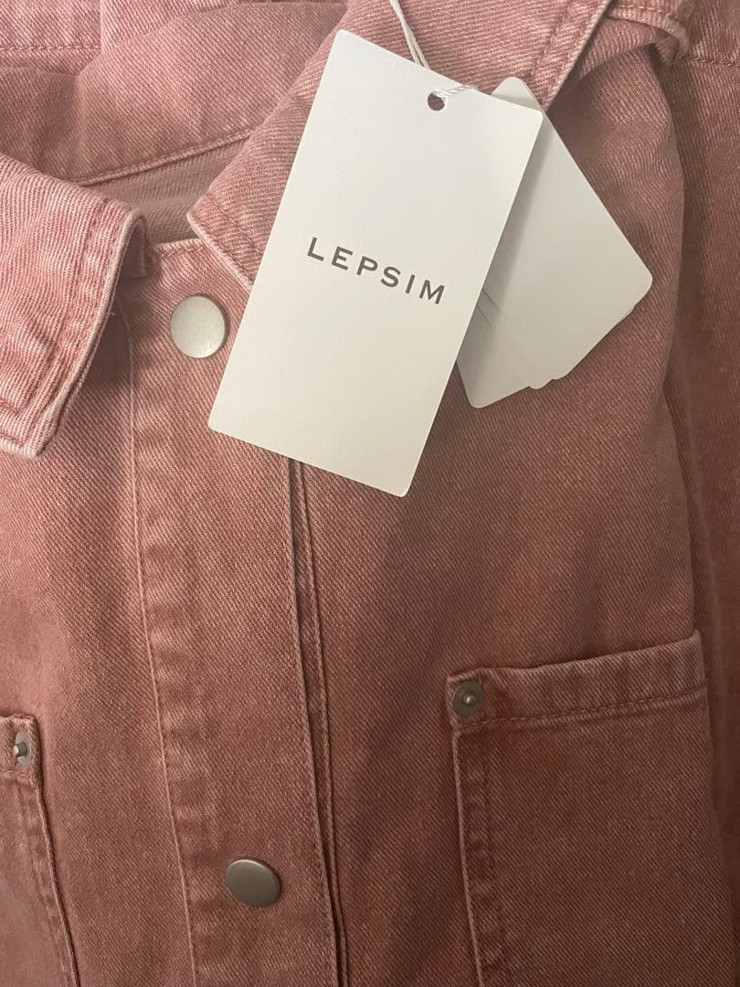 LEPSIM レプシィム フリンジパッチ　BIGデニムシャツ　新品タグあり