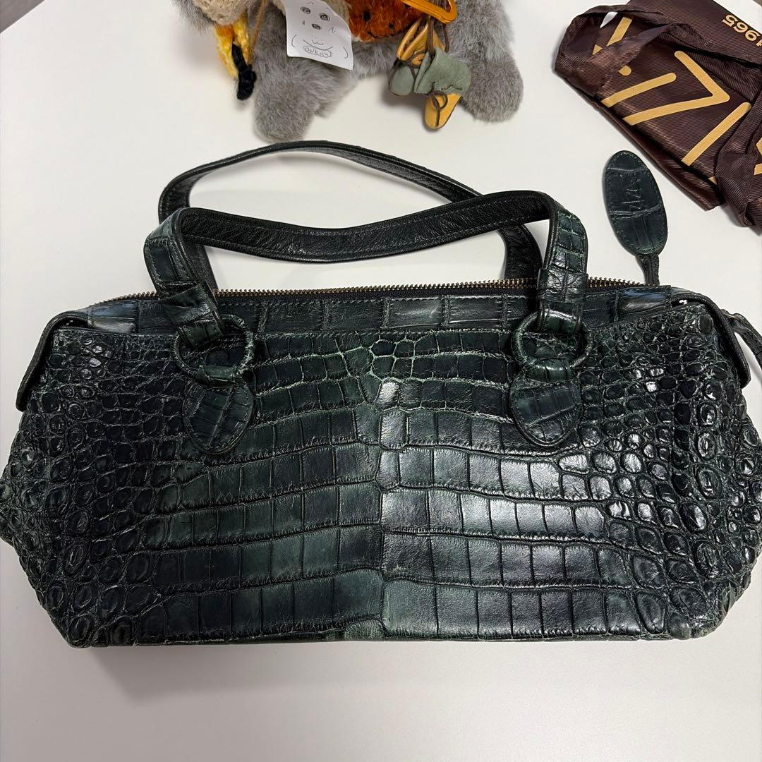 「ぬこさん専用〜ʕ•ᴥ•ʔ」IBIZA ダークグリーン　ハンドバッグ　美品！