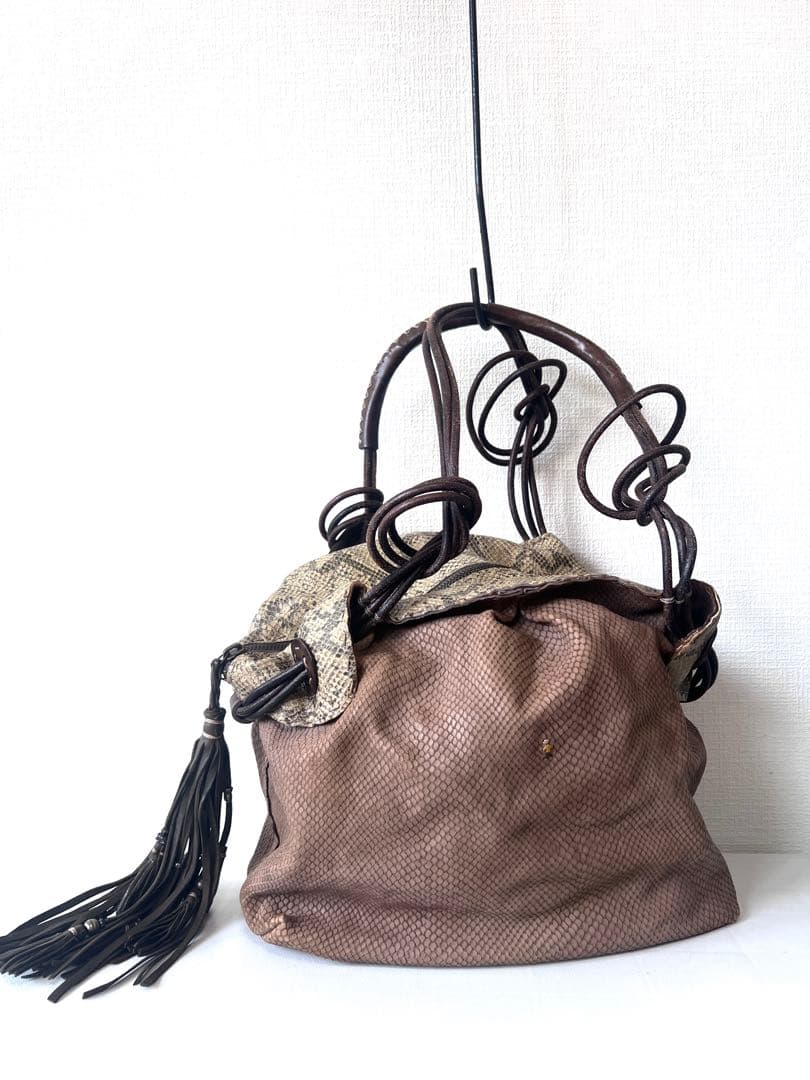 HENRY BEGUELIN パイソン ハンドバッグ トート エンリーベグリン