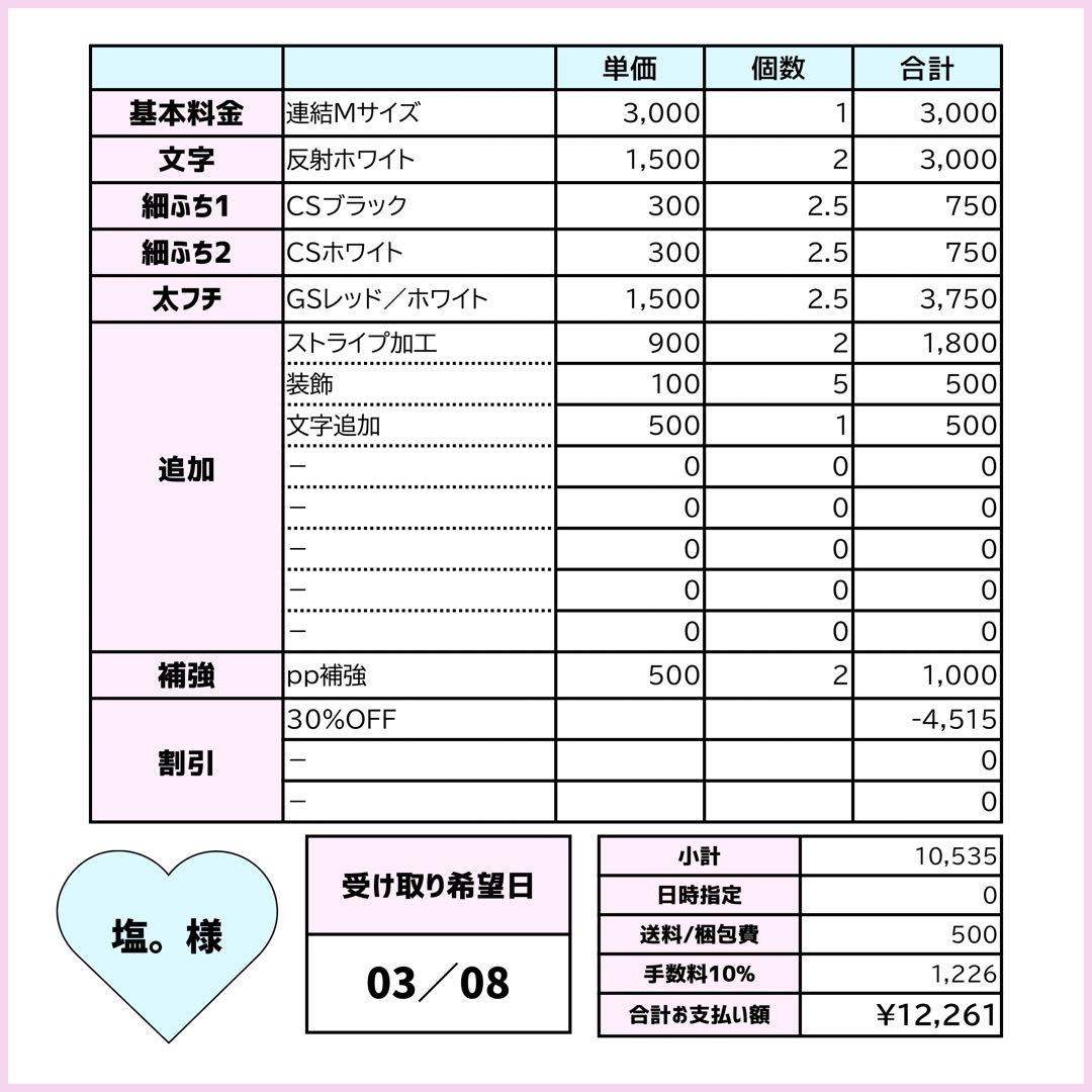 塩。ページ♡0308ネームボード うちわ文字 連結文字パネル オーダー