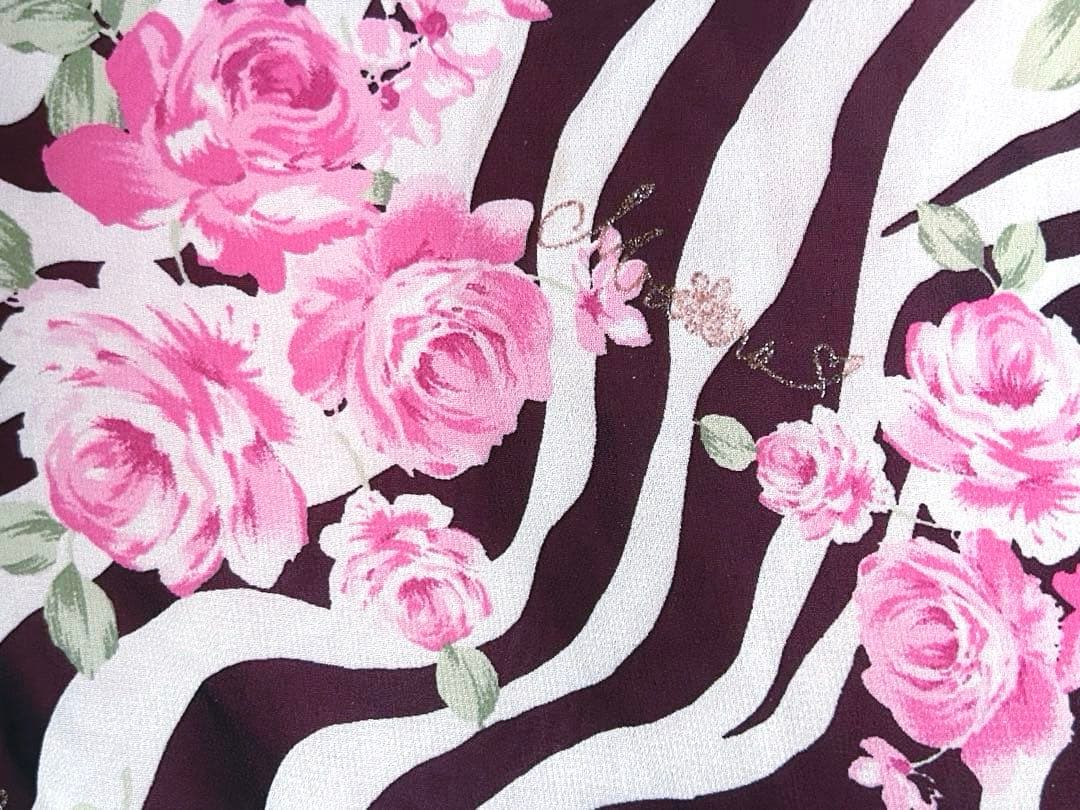 MA✽RS♡武藤静香ちゃん着用♡カタログ掲載♡ゼブラ薔薇柄キャミトップス♡ピンク