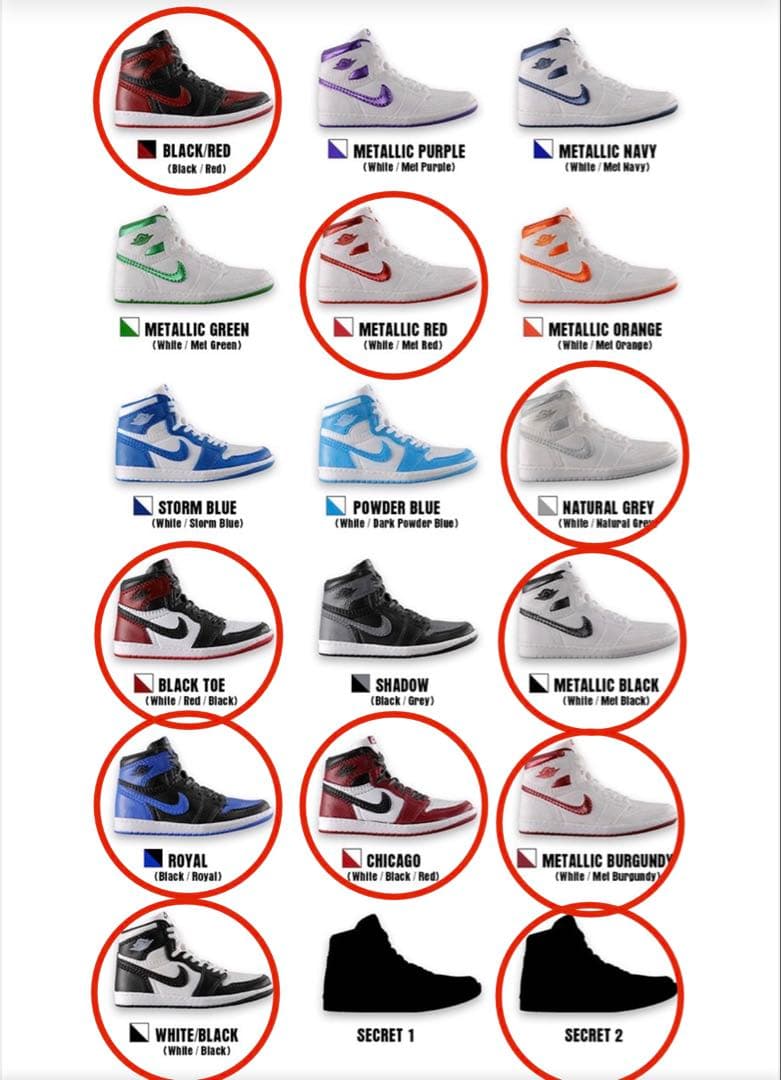 し*ー様 NIKE エアジョーダン1 ミニチュアコレクション ガチャガチャ 11