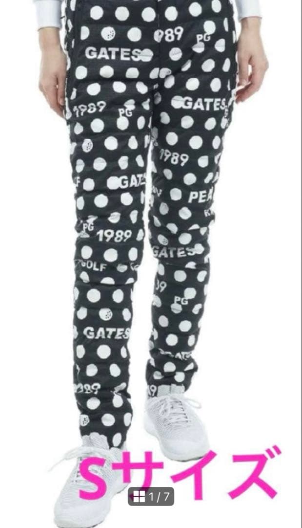新品 パーリーゲイツ ドット×ロゴ柄パンツ レディース S 春夏