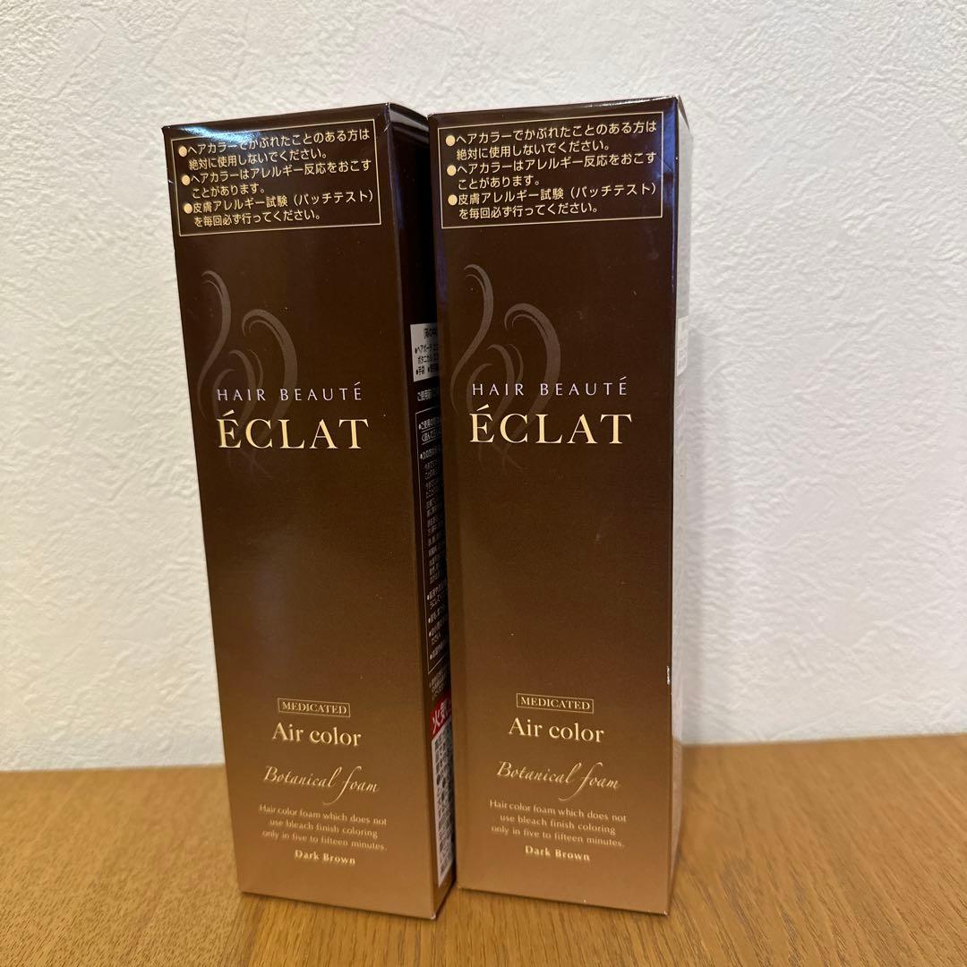 ヘアボーテ　エクラボタニカルエアカラーフォーム　ダークブラウン　2本セット