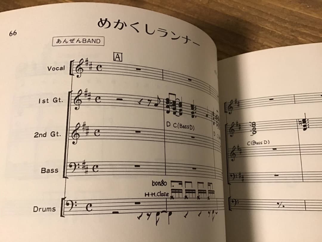 ★サンハウス/四人囃子/ハリマオ/クリエーション/めんたんぴん/バンドスコア