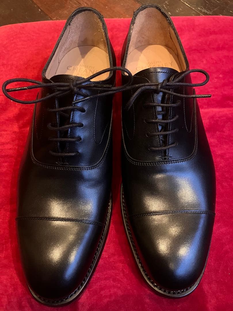 JOSEPH CHEANEY ALFREDジョセフチーニーブラックレザーシューズ