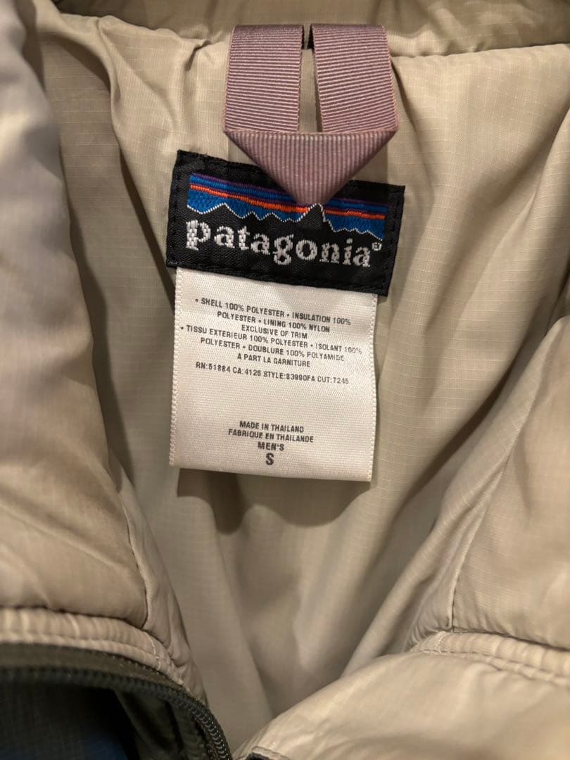 00s Patagonia puff jacket olive フードあり