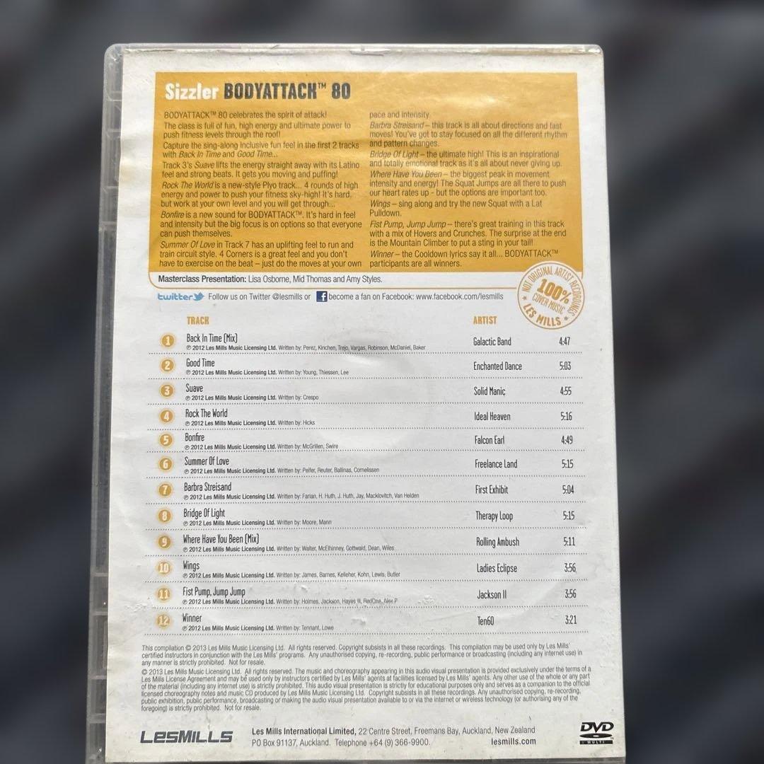 レズミルズ　ボディアタック　80.82.85 カバーミュージック版