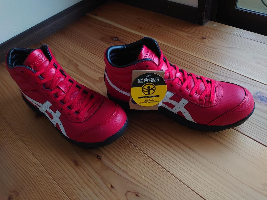 て*·様 アシックス 安全靴 ウィンジョブ CP701 クラシックレッド×ホワイ