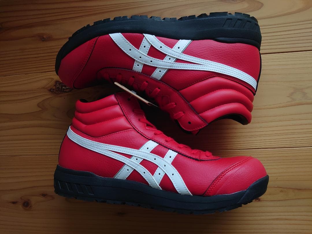 て*·様 アシックス 安全靴 ウィンジョブ CP701 クラシックレッド×ホワイ