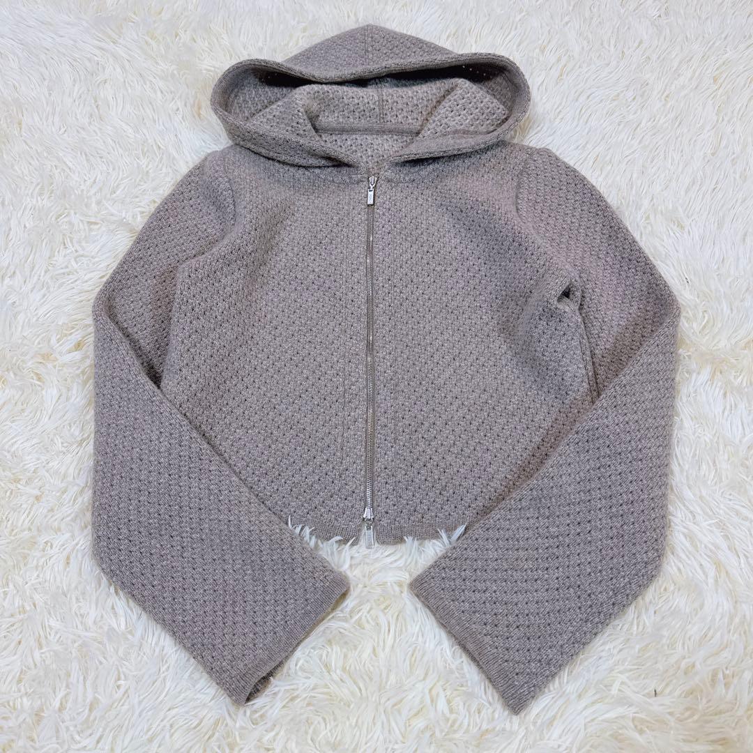 美品 フォクシー　カシミヤ混パーカー　SEA BREEZE PARKA 40