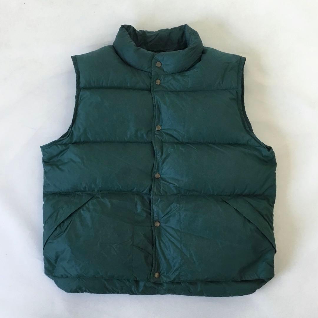 LLBean outdoors★グース/ダウンベスト◎L/グリーン