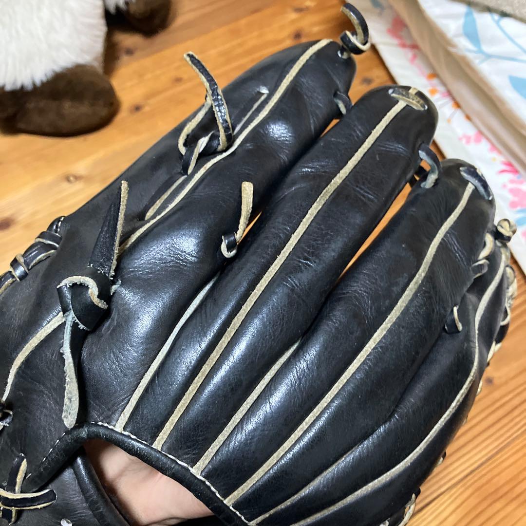 ゼット ネオステイタス軟式グローブ 黒　外野手用