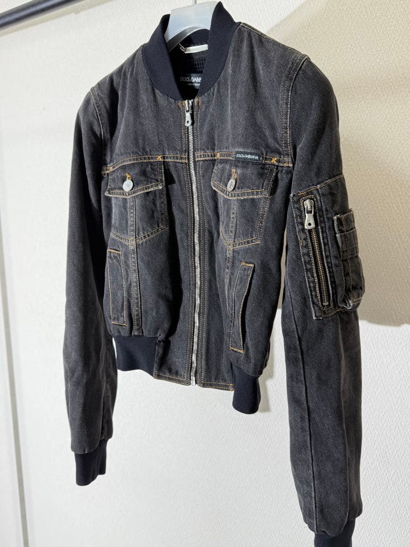 ドルチェ＆ガッバーナ デニムMA-1 ミリタリーブルゾン
