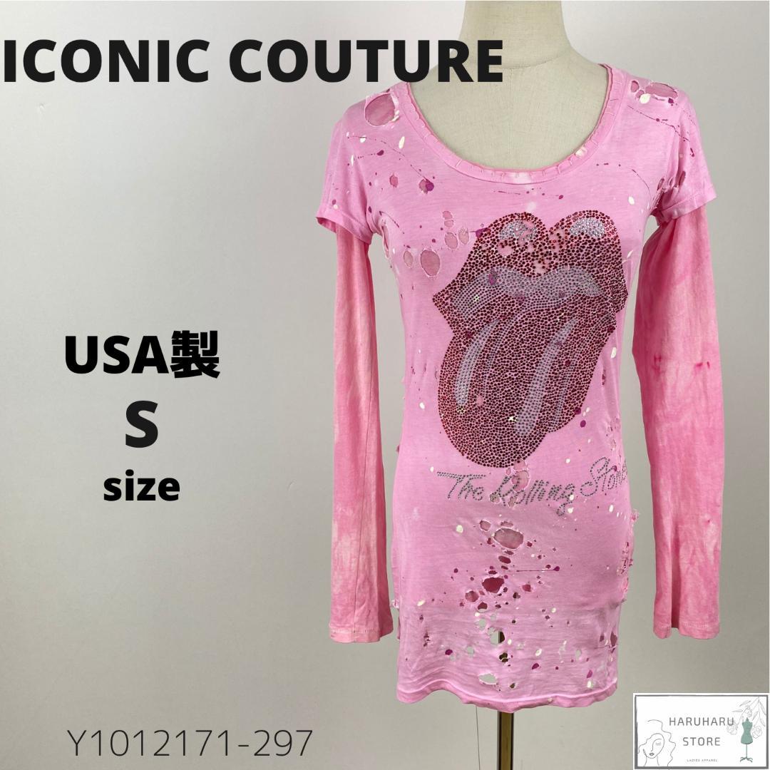 y2k USA製 ICONIC COUTURE トップス チュニック カットソー