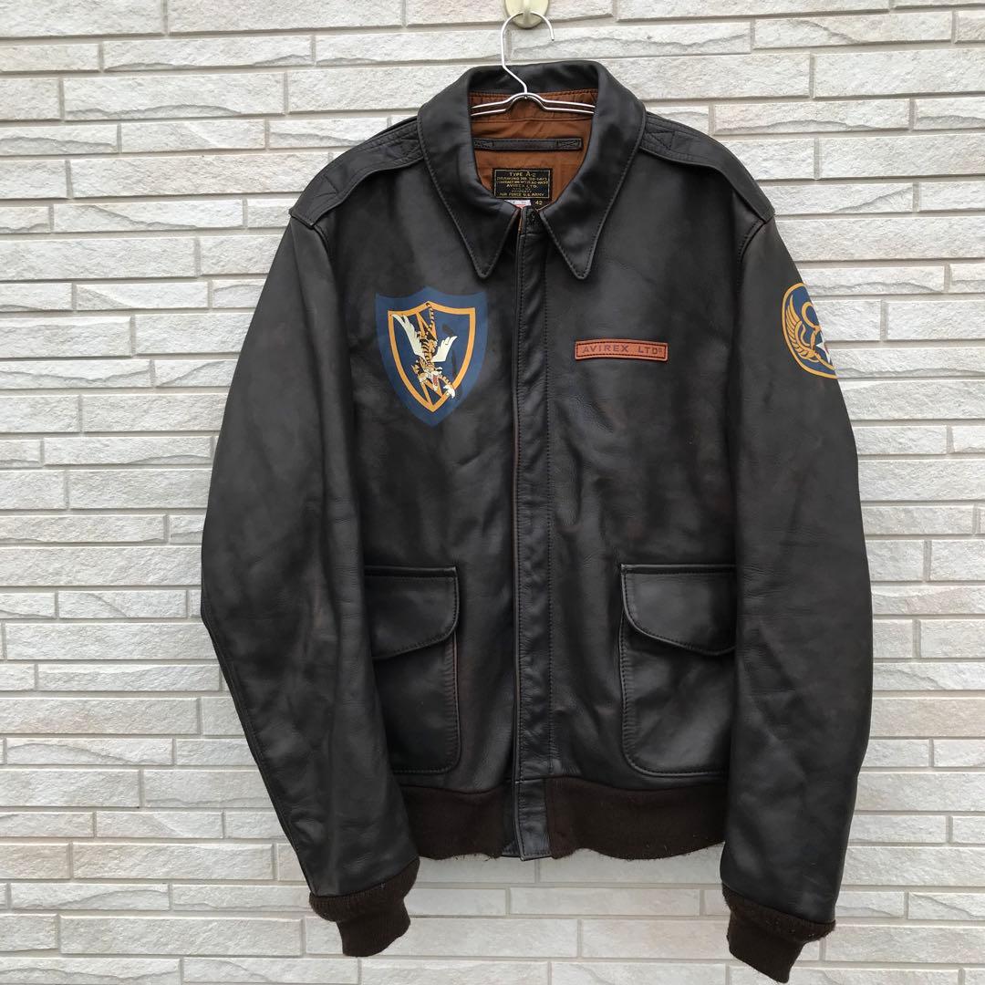 AVIREX　A-2　ブラウン　42　牛革　フライングタイガー