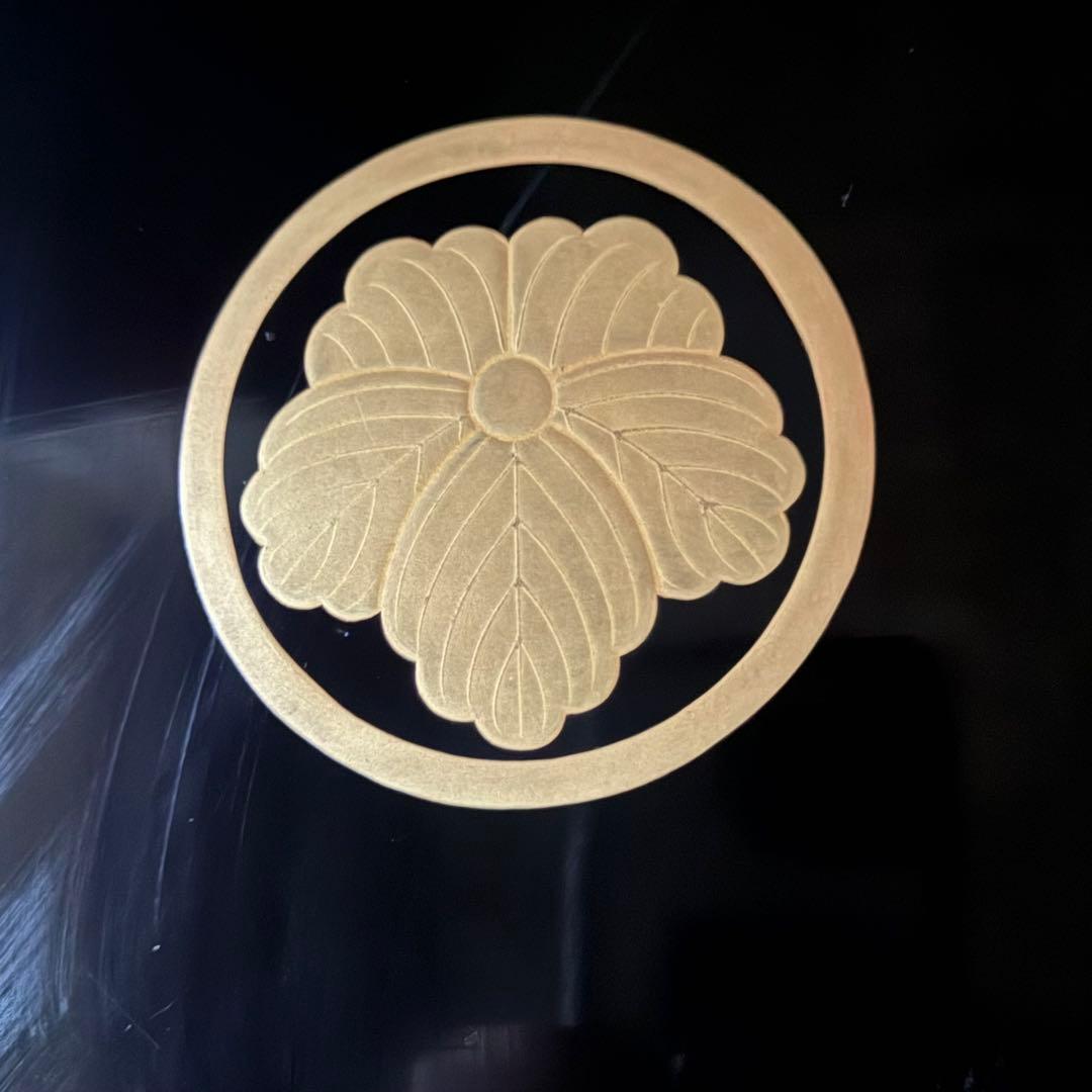 超限定12月31日20時迄‼️JAPAN輪島螺鈿蒔絵『菊づくし』四段重箱在銘重ね盆