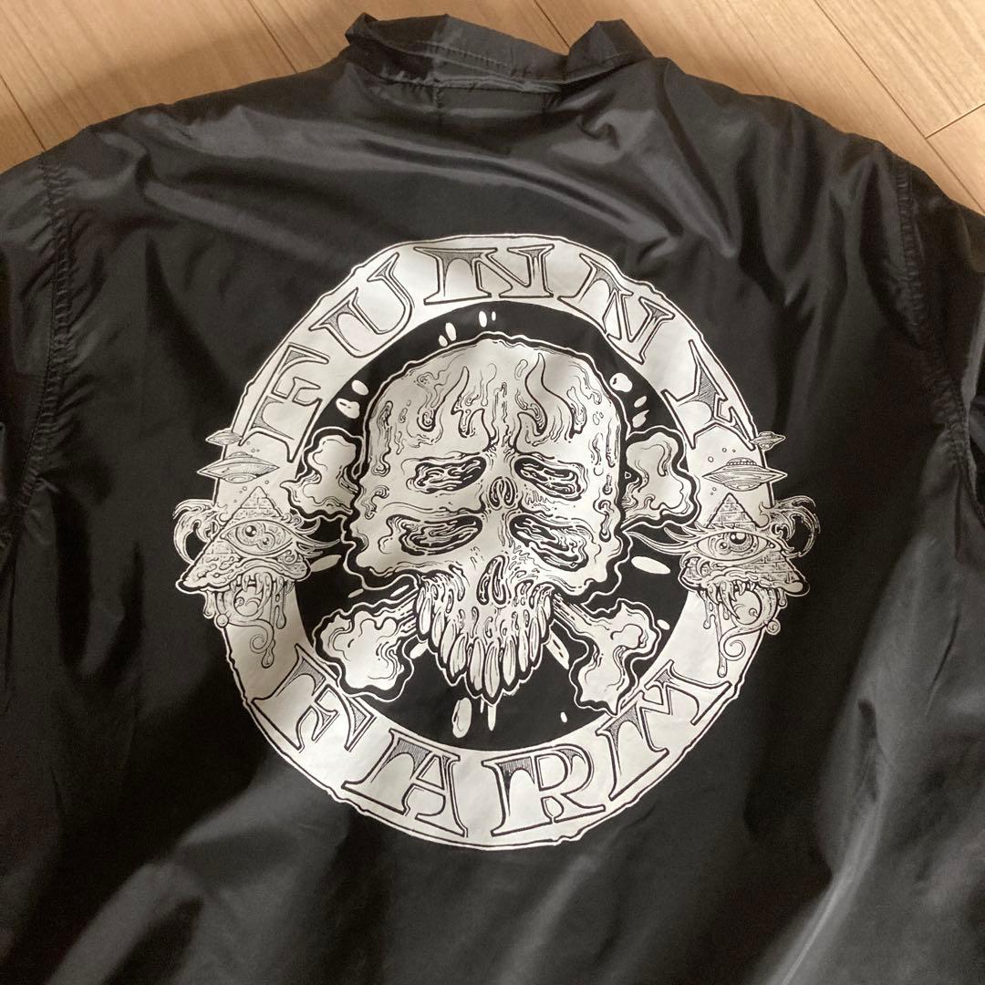 新品 FUNNY FARM ファニーファーム 四目ドクロ ボア コーチジャケット