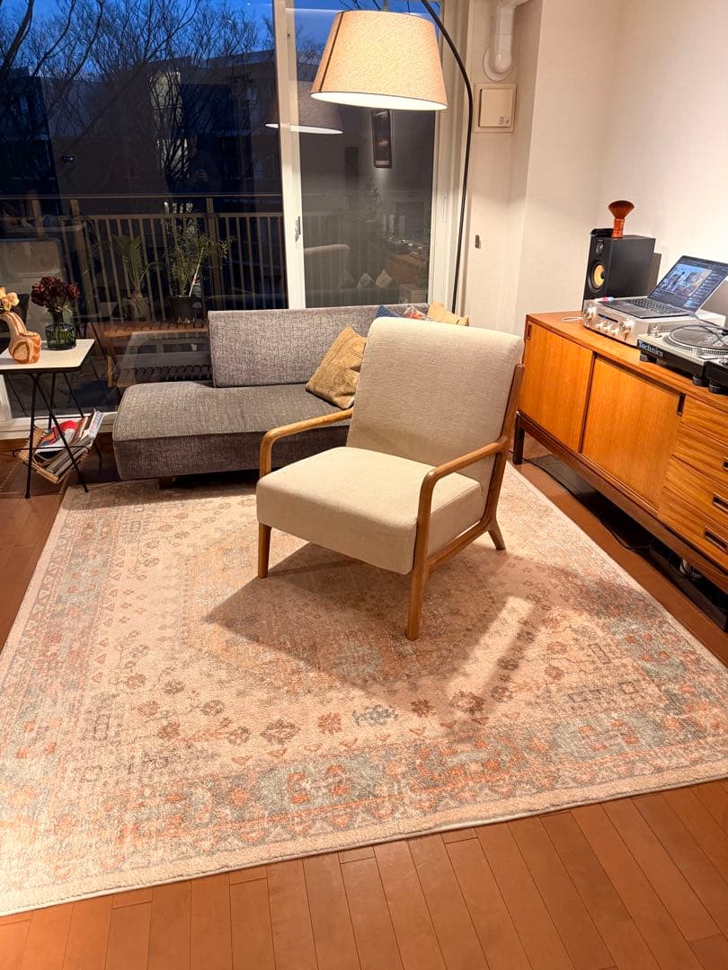 最終セール【極美品】アッシュウッド リネン アームチェア