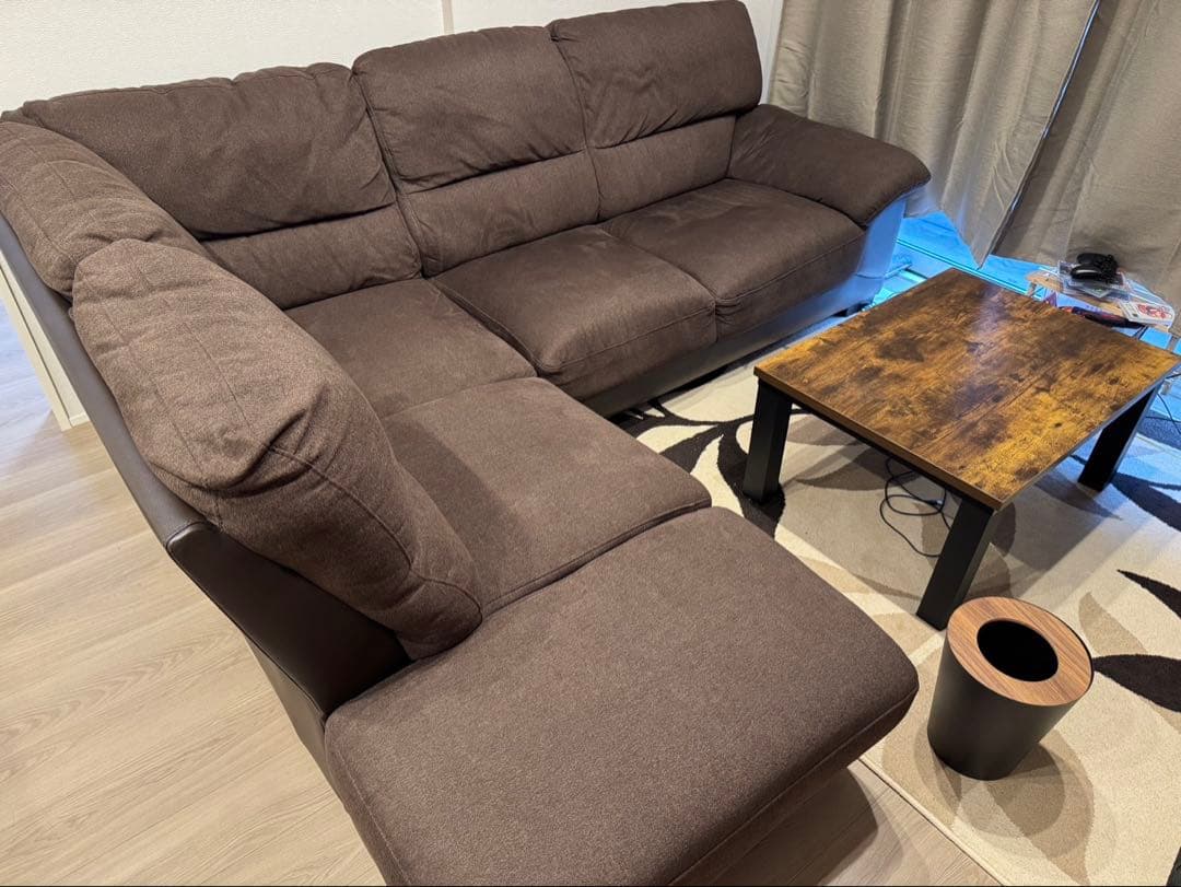【江東区・引き取り限定】【最終値下げ】ニトリ　コーナーソファ　ブラウン