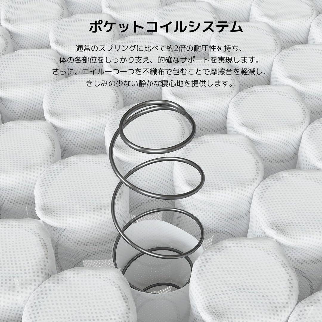 マットレス ダブル 硬め 極厚20cm コイルマットレス 硬さ180N 高反発