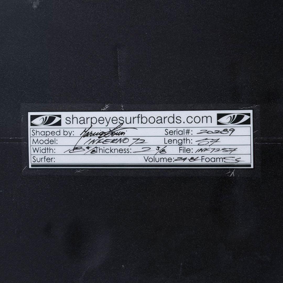 シャープアイ インフェルノ72 ショートボード サーフボード 5'7 PU