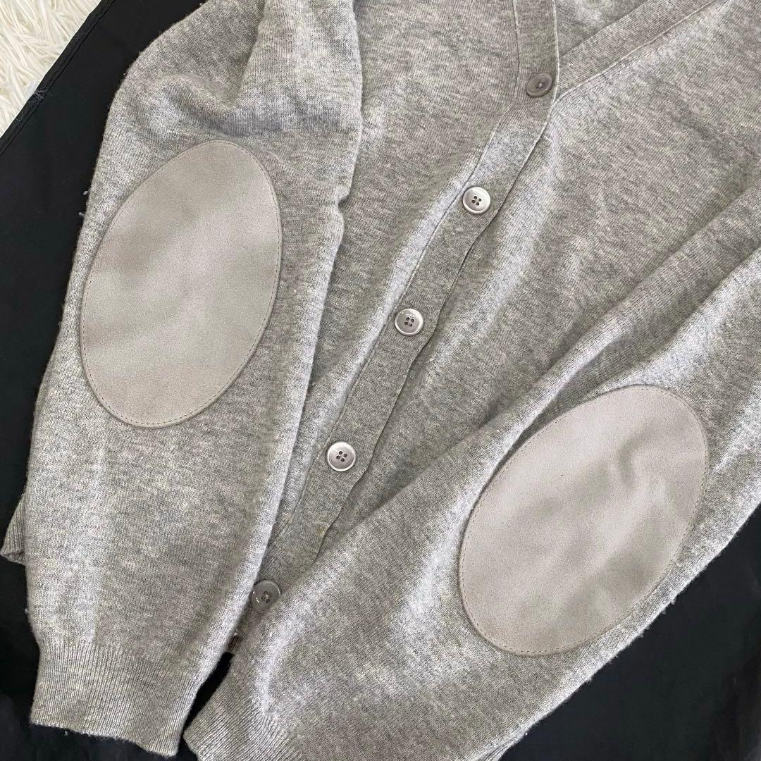 【美品✨】メゾンマルジェラ 4 エルボーパッチ 長袖 Vネック カーディガン M